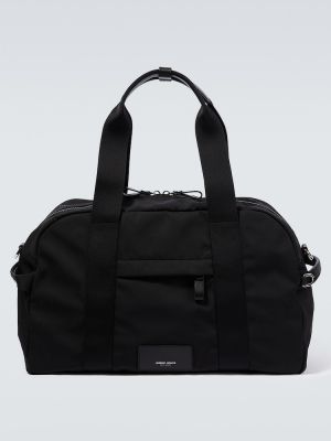 Kožená cestovná taška Giorgio Armani čierna