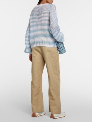 Moherowy sweter w paski Loewe