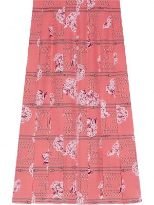 Falda de flores con estampado Gucci rosa