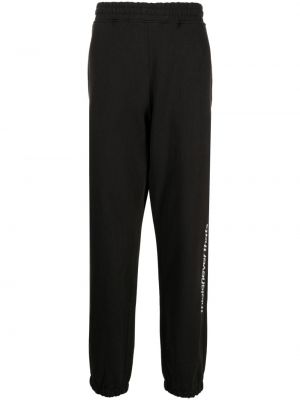 Pantaloni sport cu broderie din bumbac This Is Never That negru