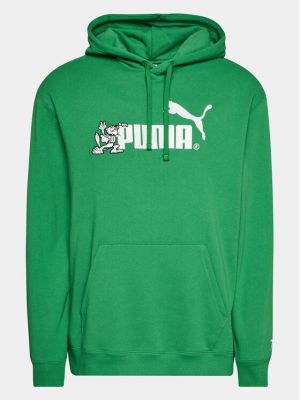 Bluza z kapturem Puma zielona
