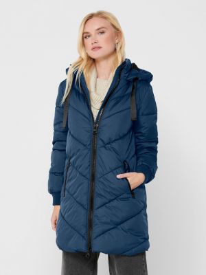 Steppelt kapucnis kabát Jacqueline De Yong kék