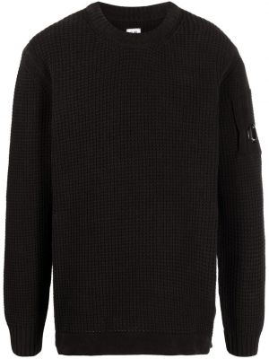 Rund hals bomull sweatshirt C.p. Company svart