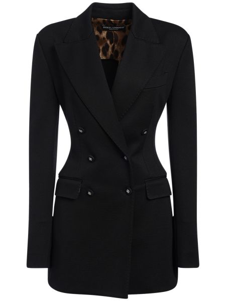 Blazer de tela jersey Dolce & Gabbana negro