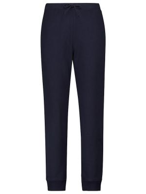 Pantaloni sport din fleece din bumbac A.p.c. albastru