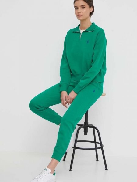 Spodnie sportowe w jednolitym kolorze Polo Ralph Lauren zielone