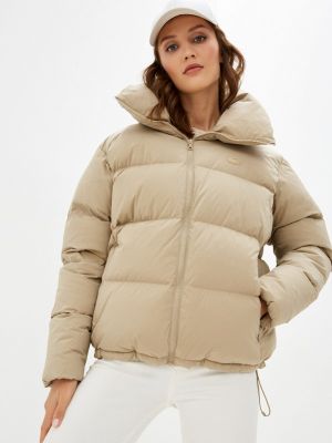 Утепленная демисезонная куртка Lacoste бежевая