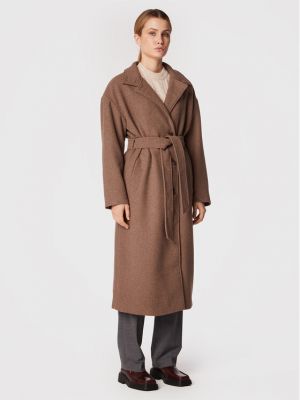 Cappotto di lana Moss Copenhagen marrone
