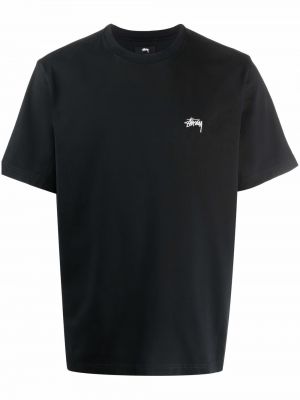 Camiseta con estampado Stussy negro