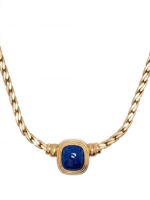 Naszyjnik łańcuch Christian Dior, niebieski