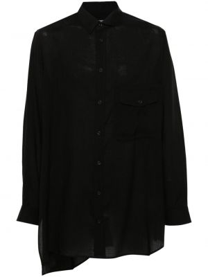 Асиметрична риза Yohji Yamamoto черно