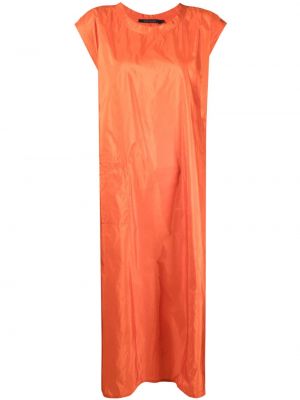 Jedwabna sukienka midi Sofie Dhoore pomarańczowa