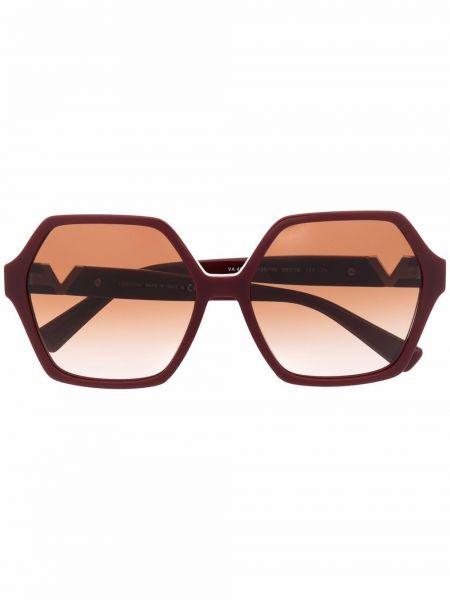 Gafas de sol con estampado geométrico Valentino Eyewear rojo