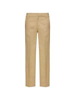 Pantaloni dritti di cotone Valentino Garavani beige