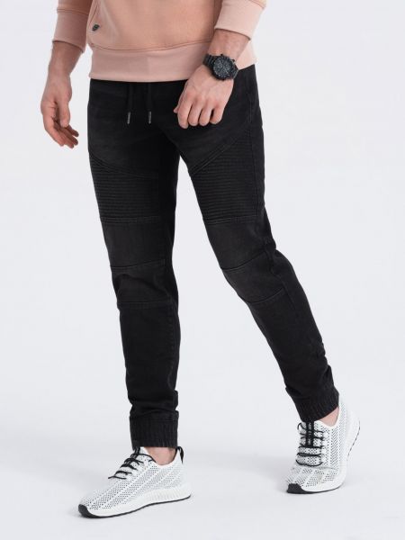 Skinny fit džínsy Ombre Clothing čierna