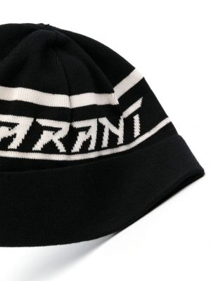 Dzianinowa czapka Marant czarna