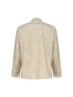 Camisa de algodón de flores con estampado Jacquemus beige