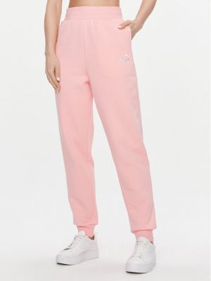 Sportovní kalhoty s výšivkou Puma růžové