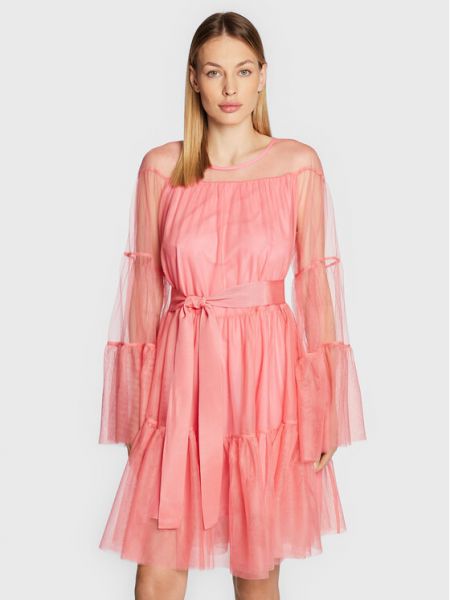 Sukienka koktajlowa 222AP2046 Różowy Regular Fit Twinset