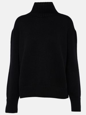 Kašmira džemperis ar augstu apkakli Loro Piana melns