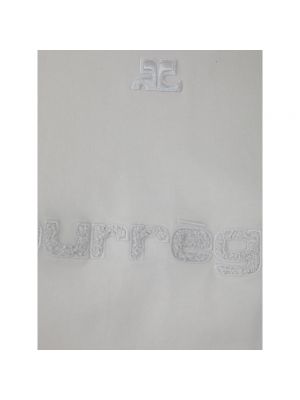 Camiseta de tela jersey Courrèges blanco
