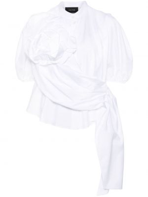 Bluza s cvetličnim vzorcem Simone Rocha bela