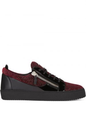 Fløyel sneakers Giuseppe Zanotti rød