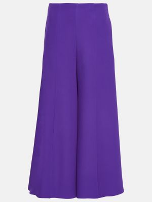 Шелковые брюки Valentino фиолетовые