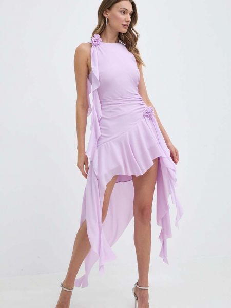 Sukienka mini Bardot fioletowa