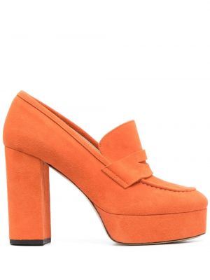 Велурени сандали на платформе P.a.r.o.s.h. оранжево