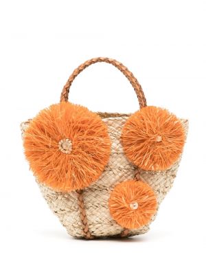 Nakupovalna torba s cvetličnim vzorcem Aranaz bež