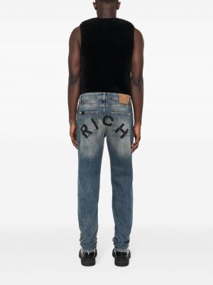 Straight jeans mit print John Richmond blau