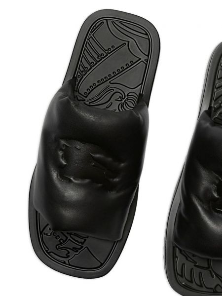 Dabīgās ādas kurpes Burberry melns