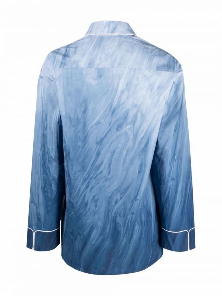 Camicia di cotone con stampa Umit Benan X F.r.s. blu