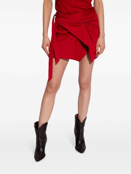 Bavlněné mini sukně Isabel Marant červené