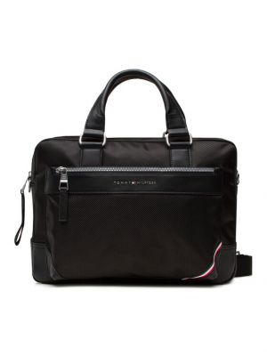 Найлонови чанта за лаптоп slim Tommy Hilfiger черно