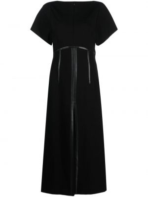 Plisované dlouhé šaty Dorothee Schumacher černé