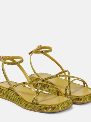 Kožené sandály Gia Borghini zelené