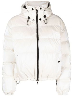 Pernata jakna s kapuljačom Moncler bijela