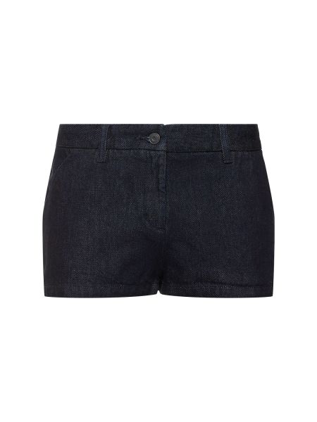 Bomuld denimshorts The Frankie Shop blå