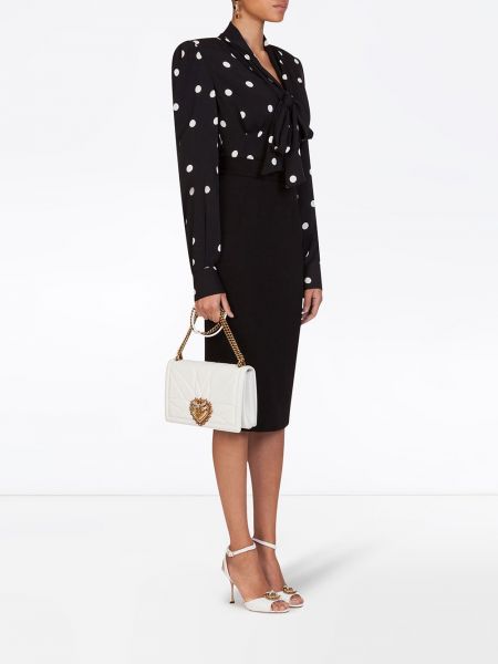 Falda midi ajustada Dolce & Gabbana negro