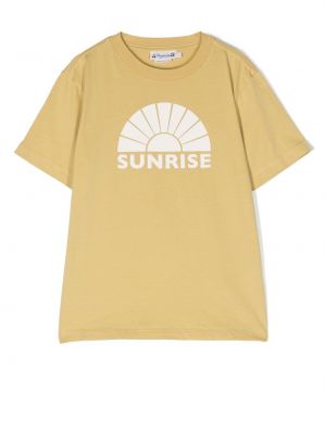 T-shirt con stampa Bonpoint giallo