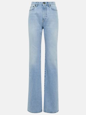 Kõrge vöökohaga sirged teksapüksid Saint Laurent sinine