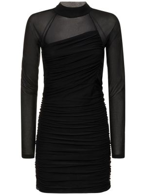 Mini šaty jersey Helmut Lang černé
