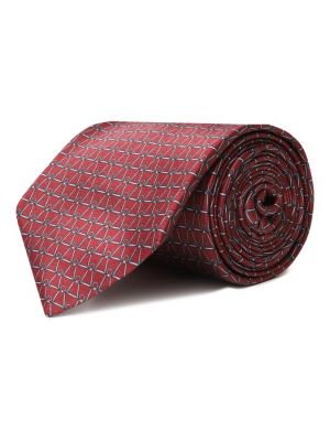 Шелковый галстук Zilli бордовый