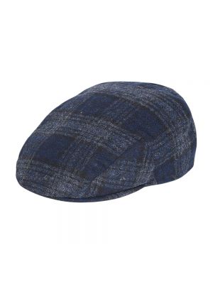 Karierter woll mütze Barbour blau