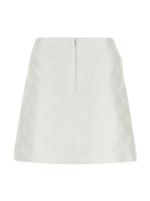 Mini falda de tejido jacquard Dolce & Gabbana blanco