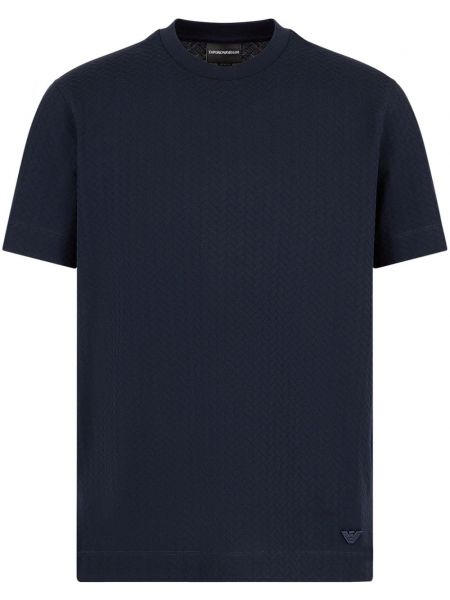 T-shirt mit stickerei Emporio Armani blau