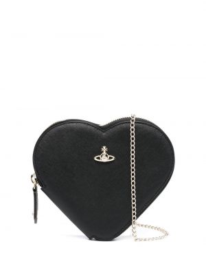 Crossbody torbica z vzorcem srca Vivienne Westwood črna