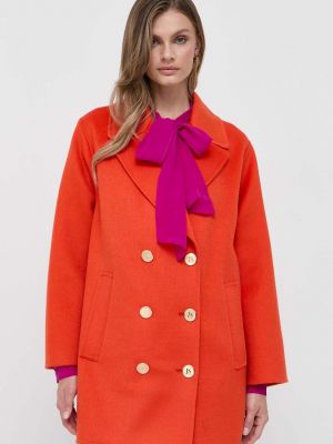 Оранжевое шерстяное пальто Luisa Spagnoli